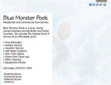 Tablet Screenshot of bluemonsterpools.com